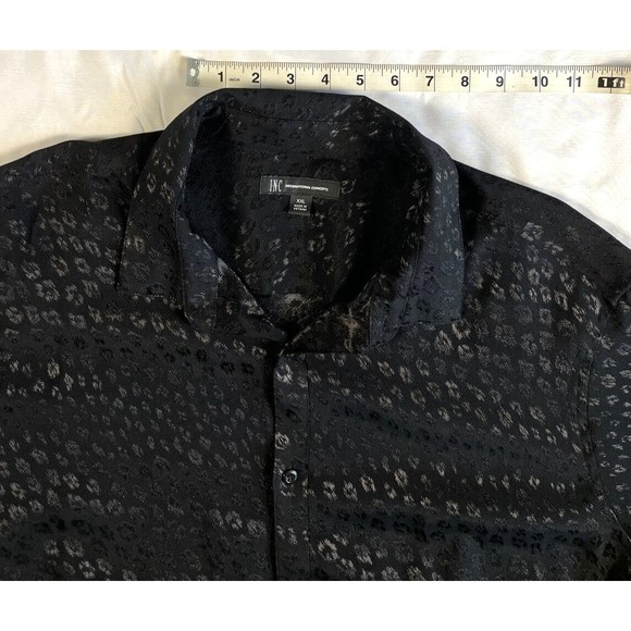 INC.  Men's Black Button Silky Shirt SIZE XXL NEW - Picture 6 of 16